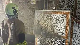Kırıkhan'daki camide çıkan yangın hızlıca söndürüldü