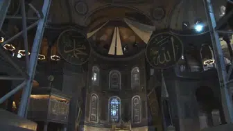 Ayasofya restorasyonunda önemli bir dönem: Doğu yarım kubbe çalışmaları başlıyor