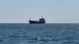 Silivri açıklarında çarpışmada hayatta kalan ticari gemi ALSU havadan görüntülendi