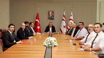 Deniz kazası inceleme heyeti, KKTC Cumhurbaşkanı Erhürman ile bir araya geldi
