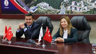 OMÜ’de Kırgız öğrencilerle başkonsolos buluştu