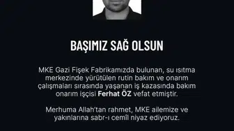MKE Gazi Fişek Fabrikası'nda iş kazası: 1 ölü, 1’i ağır 3 yaralı