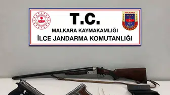 Malkara'da jandarma operasyonunda silah ve uyuşturucu aparatları ele geçirildi