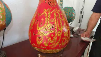 Mahmut Ertan’ın su kabaklı hat eseri, Cumhurbaşkanlığı’na hediye ediliyor