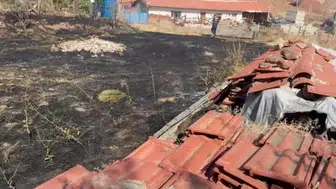 Bahçesindeki yangında yaşamını yitiren yaşlı adamın son anları
