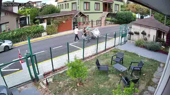 Bahçelerde hırsızlık yapan 3 kişilik çete kameralara yakalandı