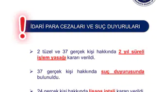 SPK, Tera Finansal Yatırımlar Holding hakkında 37 kişi için suç duyurusunda bulundu