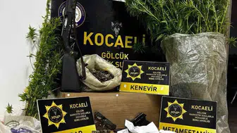 Kocaeli'de uyuşturucu operasyonunda 281 gram esrar ve 15 kök kenevir ele geçirildi
