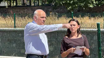 Kızılcahamam'da kirmir çayı çevresinde peyzaj çalışmalarına başlandı