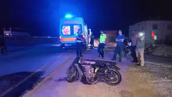 Kırıkkale'de motosiklet kazasında yaralanan iki kişi hastaneye kaldırıldı