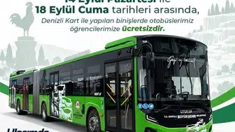 Denizli’de eğitim yılına özel otobüslerde ücretsiz ulaşım fırsatı