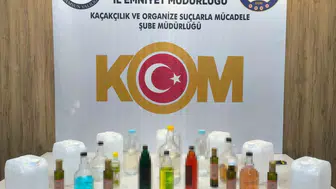 Samsun'da sahte içki operasyonunda 35 litre etil alkol ele geçirildi