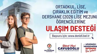 Denizli'de öğrencilere aylık 44 binişlik ulaşım desteği ile eğitim fırsatları artıyor