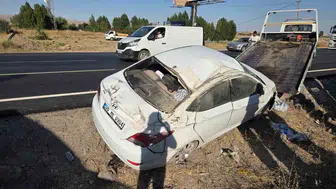 Elmadağ'da otomobil takla attı: 4 yaralı hastaneye kaldırıldı