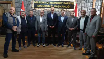 DAGC heyetinden MHP Erzurum İl Başkanı Yurdagül’e ziyaret
