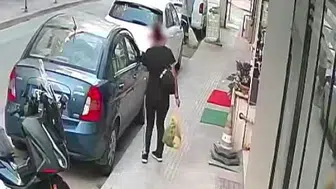 Pastırma çalınan fırında güvenlik kameraları olaya tanıklık etti