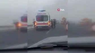 Aksaray-Konya karayolunda zincirleme kaza: 7 araç çarpıştı, yaralılar var