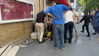 Zonguldak'ta çatıdan düşen işçi hastaneye kaldırıldı