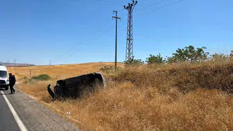 Kurtalan'da takla atan araçta genç sürücü yaralandı