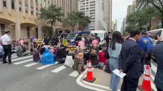 BM Genel Kurulu öncesi Trump karşıtı protesto yapıldı