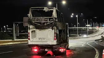 Kuzey Marmara Otoyolu'nda yanan otobüste kayıplar Adli Tıp'a ulaştı