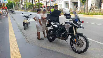 Plakasız motorlu bisiklet sürücüsüne 46 bin TL ceza kesildi