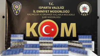 Isparta'da gerçekleştirilen operasyonda 300 paket kaçak sigara ele geçirildi