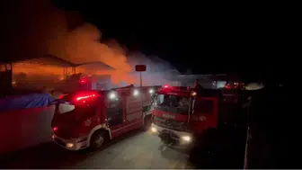 Samsun'da saman deposunda yangın çıktı