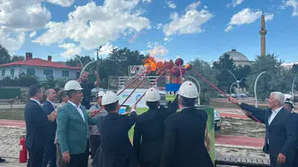 Arpalı beldesinde doğal gaz sevinci: Meşale töreni düzenlendi