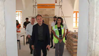 Mustafalı Camisi restorasyonu devam ediyor: Kaymakam'dan yerinde inceleme