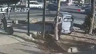 Karabük’te yaya kazası anı güvenlik kameralarına yansıdı