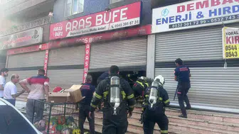 Batman'da bir büfe yangını can kaybı olmadan söndürüldü