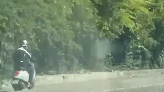 Yalova'da motosiklet sürücüsü ters yolda tehlike yarattı