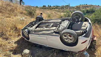 Adıyaman'da otomobil takla attı, iki kişi yaralandı