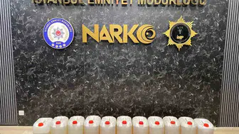 İstanbul'da tırın yakıt deposunda 224 kilo sıvı metamfetamin ele geçirildi