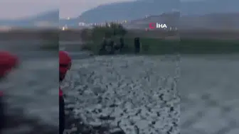 Kahramanmaraş'ta çamura saplanan vatandaş kurtarıldı