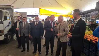 Ahilik Haftası kapsamında çaycuma'da esnafa destek ziyareti