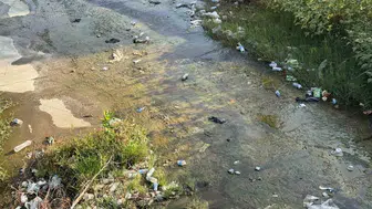 Aydın'da tabakhane deresinde atık yığını oluştu