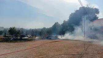 Serik’te yangında biber serası zarar gördü, alevler eve ulaşmadan söndürüldü