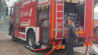 Vezirköprü’de samanlık yangını kontrol altına alındı