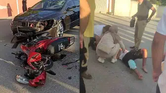 Erzincan'da otomobil ile motosiklet çarpıştı: iki genç hastaneye kaldırıldı