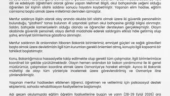 Öğretmen Mehmet Bilgili'nin hayatını kaybettiği okulda eğitim durduruldu