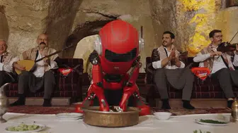 Teknofest robotu sıra gecesinde çiğköfte yoğurdu