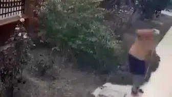 İzmir'de köpeğini gezdiren adamın yavru kediye tekmeli saldırısı
