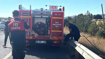 Tavşanlı'da yaşanan trafik kazasında sürücü yara almadan kurtuldu