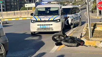 Çorum'da minibüs çarpan elektrikli bisikletli çocuk hastaneye kaldırıldı