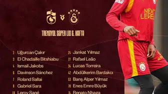 Galatasaray'ın Trabzonspor maçı için kamp kadrosu açıklandı