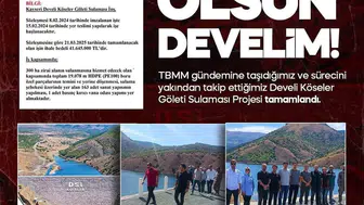 Baki Ersoy, Develi Köseler Göleti sulama projesinin tamamlandığını duyurdu