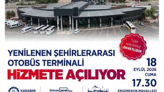 Karabük otobüs terminali yenilendi, açılışı 18 Eylül'de yapılacak