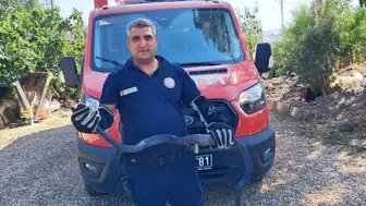 Bahçede yılan paniği: İtfaiye ekipleri devreye girdi
